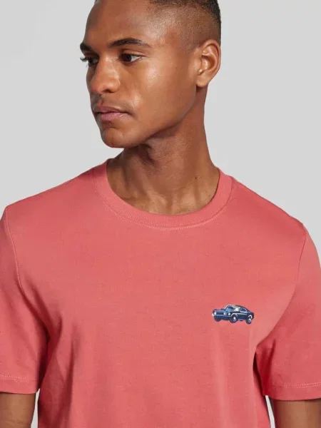 T-shirt o kroju regular fit z czystej bawełny z aplikacją Ford® S.oliver Red Label