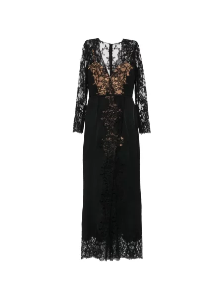 Rochie maxi Elie Saab din dantelă negru