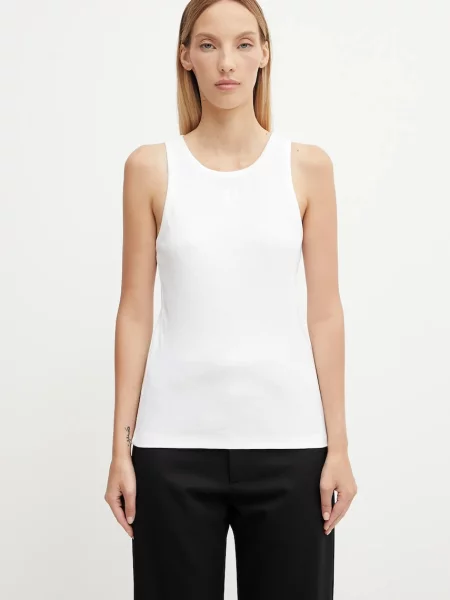 GANNI top Soft Cotton Rib