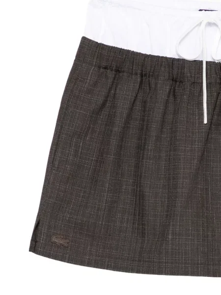 Spódnica mini Lacoste w kratę szara