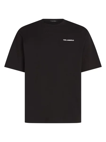 Karl Lagerfeld Tricou Maison De Karl ecru / negru alb
