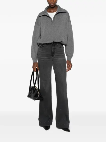 Blugi cu picior larg 7 For All Mankind negru