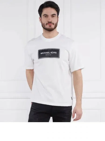Michael Kors Póló FLAGSHIP LOGO | Oversize fit fehér