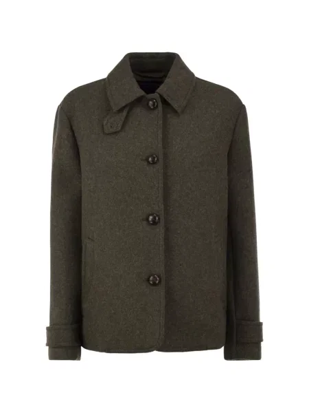 Geacă Weekend Max Mara de lână evazată verde