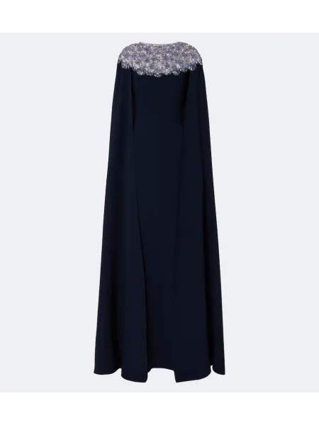 Rochie Oscar De La Renta de mătase albastru