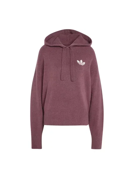 Dzianinowa bluza sportowa Adidas Originals fioletowa