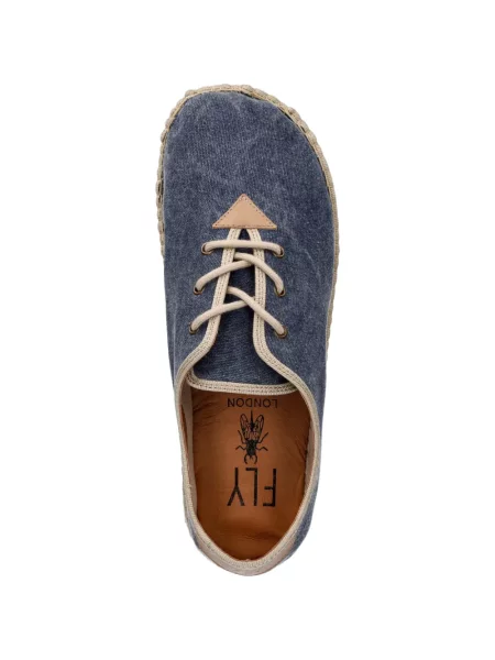 Espadrile Fly London s vezicama s čipkom plava