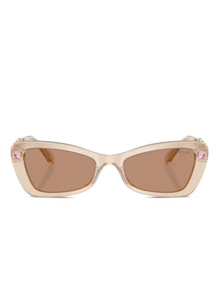 Слънчеви очила котешко око Swarovski Eyewear с кристали розово