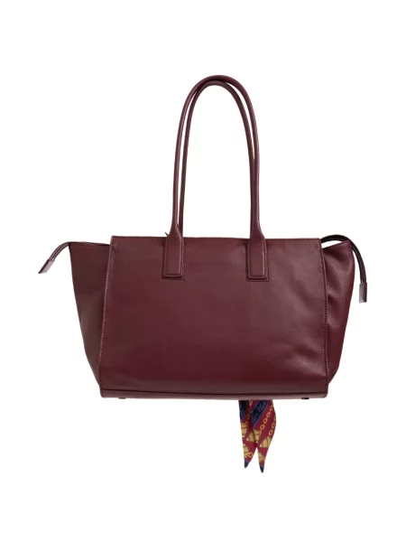 Кожена шопинг чанта Kurt Geiger London червено