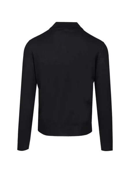 Lung tricou polo Fedeli negru