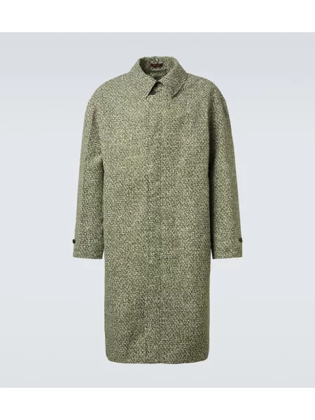 Palton Gucci din tweed verde
