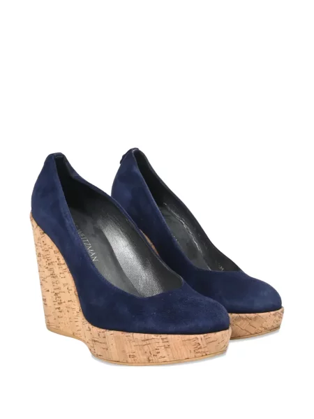 Pantofi cu toc Stuart Weitzman cu pană albastru