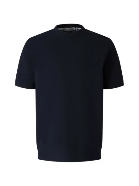 Tricou Canali cu broderie albastru