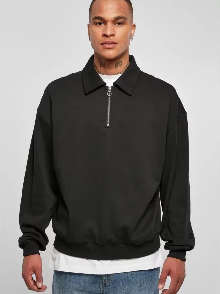 Gulerat palton Urban Classics negru