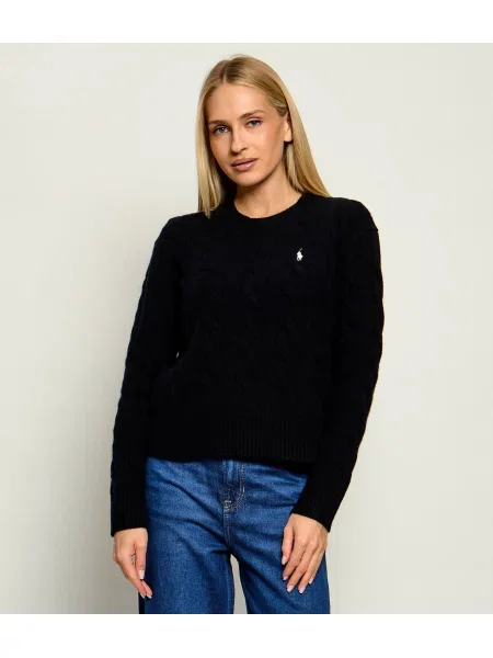 POLO RALPH LAUREN De lână pulover cu adaos de cașmir negru