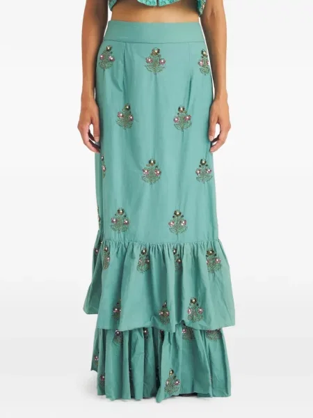 Fusta maxi Antik Batik albastru