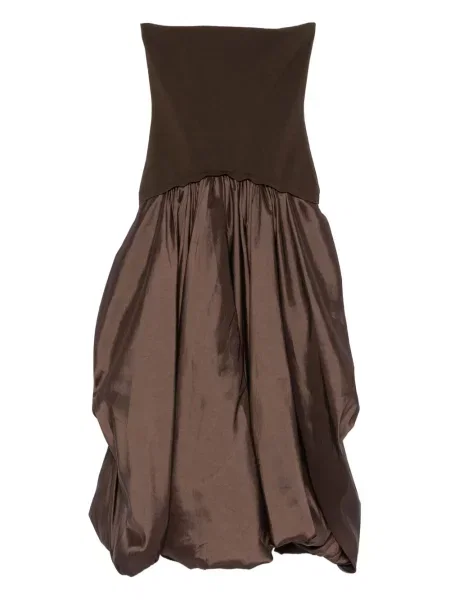 Sukienka midi Simkhai do kolan garniturowa brązowa