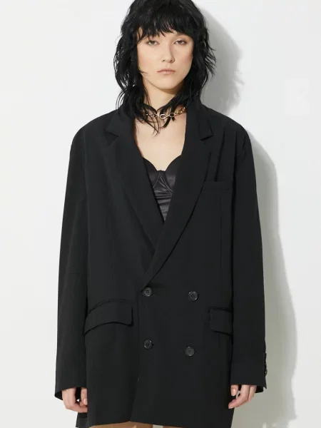 Undercover sacou Jacket cu doua randuri de neted negru