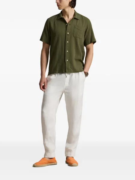 Ριγέ δερμάτινος κάλτσες Polo Ralph Lauren με κορδόνι μαύρο