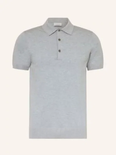 Profuomo Pletené Polo Tričko černošedá