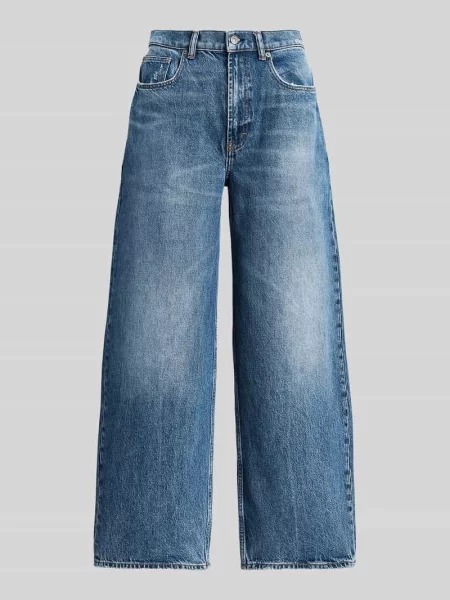 Jeans o kroju loose fit z czystej bawełny Polo Ralph Lauren niebieskie