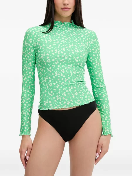 Top Rip Curl cu model floral cu imagine verde
