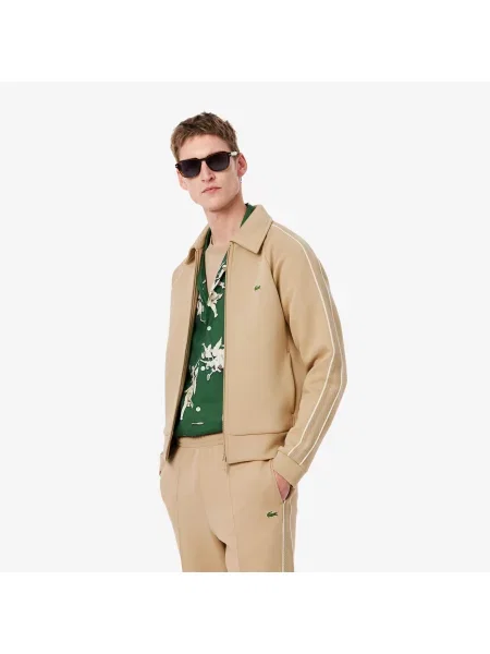 Lacoste Bluza Zapinana Na beżowa