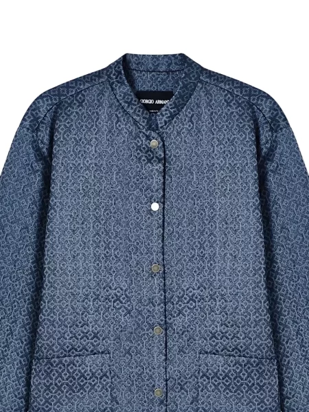 Geacă Giorgio Armani cu imprimeu geometric albastru