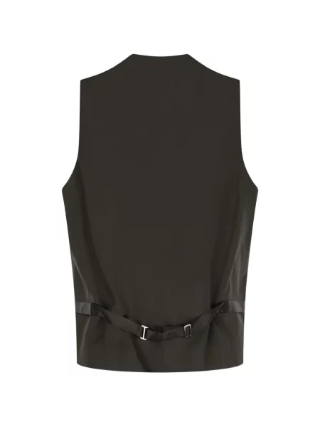 Кариран двуреден елек Corneliani сиво