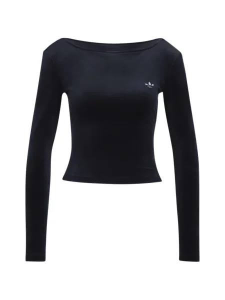 Decupat hanorac Adidas tricotate negru