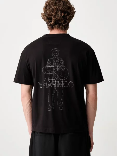 T-shirt C.P. Company Jersey Short Sleeve Comfort Logo T-Shirt Black M czarna