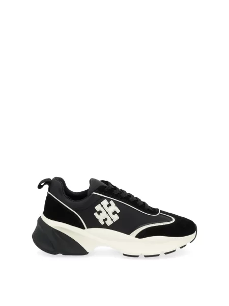 Sneakersy Tory Burch skórzane czarne