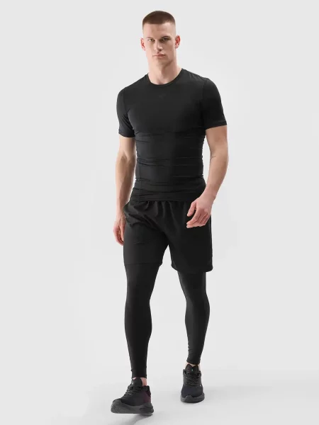 4F legginsy sportowe spodnie S czarne