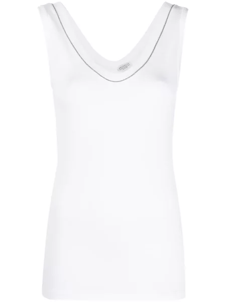 Vestă Brunello Cucinelli de cristal alb