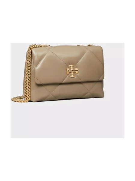 Torebka crossbody Tory Burch skórzana biznesowa beżowa