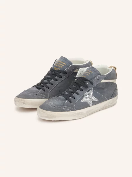 Golden Goose Kotníkové Tenisky Mid Star černošedá / stříbrná béžová