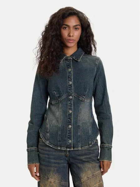 Guess Jeans Koszula jeansowa granatowy