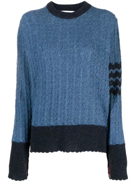 Pulover Thom Browne tricotate albastru
