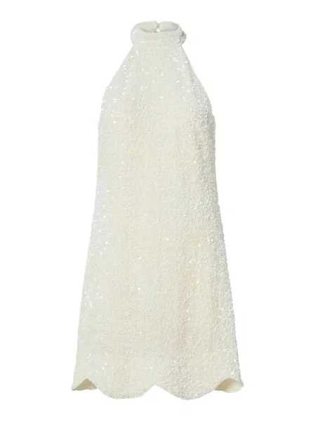 YAS Rochie cocktail Mira Écru