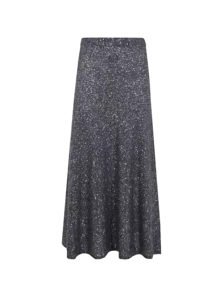 Fusta maxi D.exterior cu paiete tricotate gri