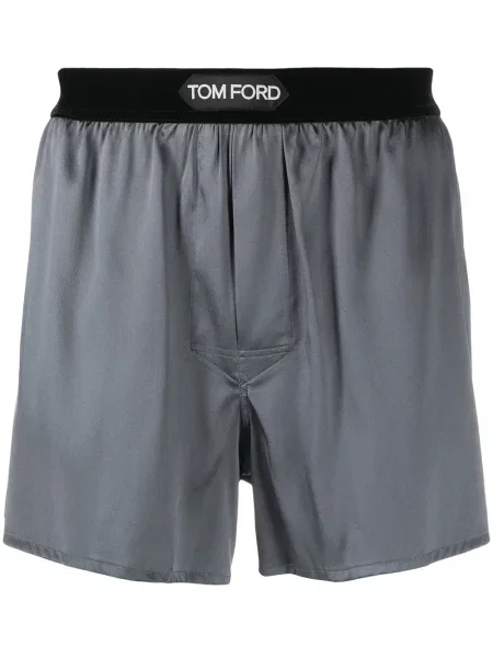 Pantaloni scurți Tom Ford de mătase gri