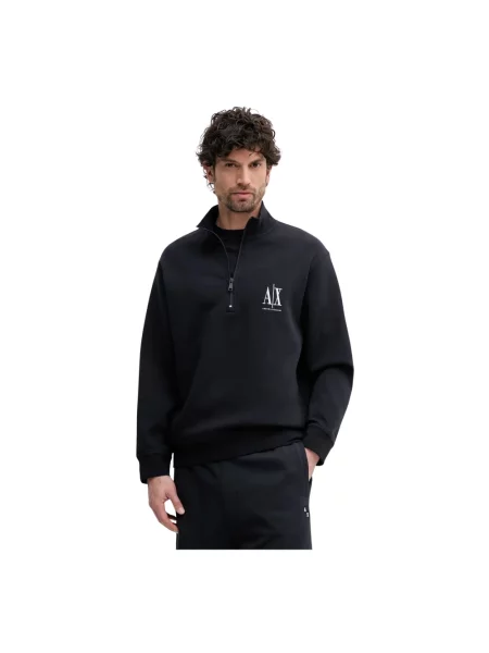 Kardigan Armani Exchange z logo niebieski