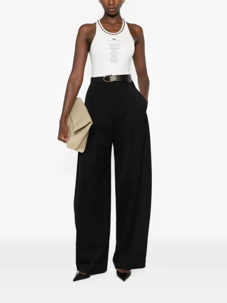Top Elisabetta Franchi tricotate alb