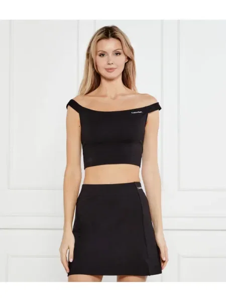 Cropp top Calvin Klein Jeans negru