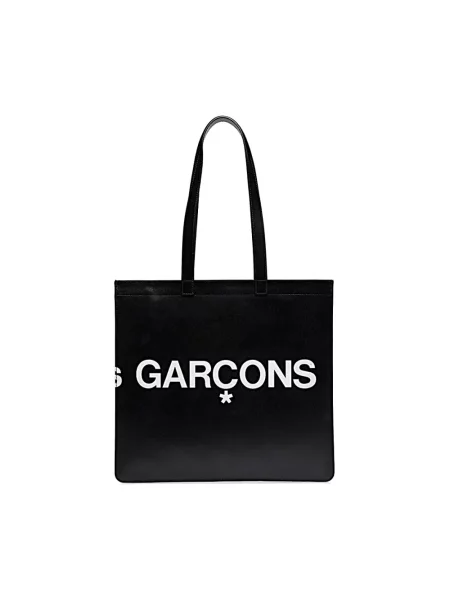 Shopperka Comme Des Garcons Wallets skórzana czarna