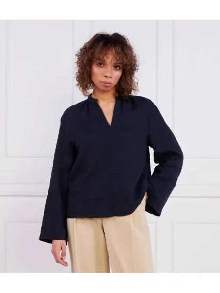 Marc O Polo Len blúz | Oversize fit kék