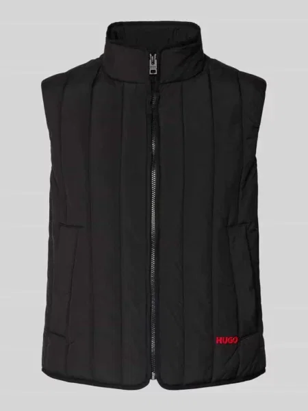 Kamizelka pikowana w kroju regular fit z wodoodpornego materiału Model Hugo czarna