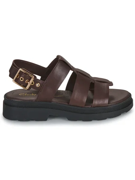 Pántos félcipő Clarks barna