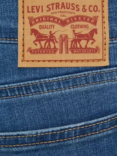 Blugi drepți Levi's® zdrențuiți negru