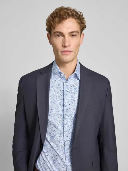 Koszula biznesowa o kroju slim fit w jakości premium Jake*s błękitna